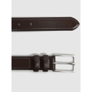 REISS DANTE Smooth Leather Belt